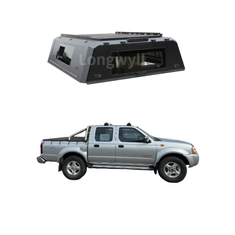 

m Thickness Aluminum Pickup Truck Hardtop Canopy for Navara D22 D40 Frontier Tailored Truck Camper Shell