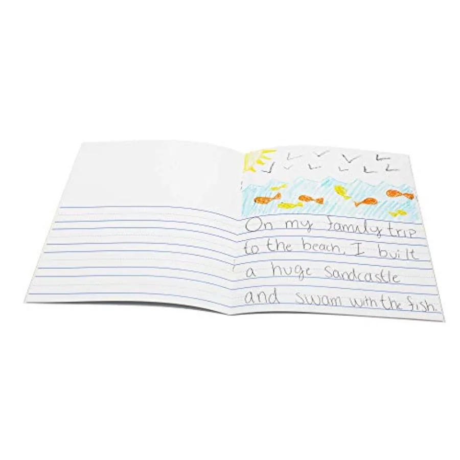 

Блокнот в мягкой обложке 8,5 x 11 дюймов, тонкая линовка, вертикальные линии, 80 фунтов. Бумажный альбом для рисования и творчества - набор для занятий, 24 шт.