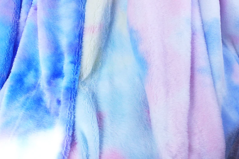 8MM Fell-Batik-Plüschstoff mit Farbverlauf, weiches Kunstfell, Kaninchenfell, Puppenkleidung, Kissen, DIY-Nähzubehör, Kleidung, Schal – Detail 2