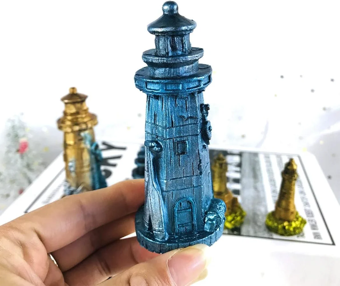 Lighthouse Candle Silicone Mold DIY Handicraft Large Statue Lighthouse Ornaments Epoxy Resin Molds Office Décor