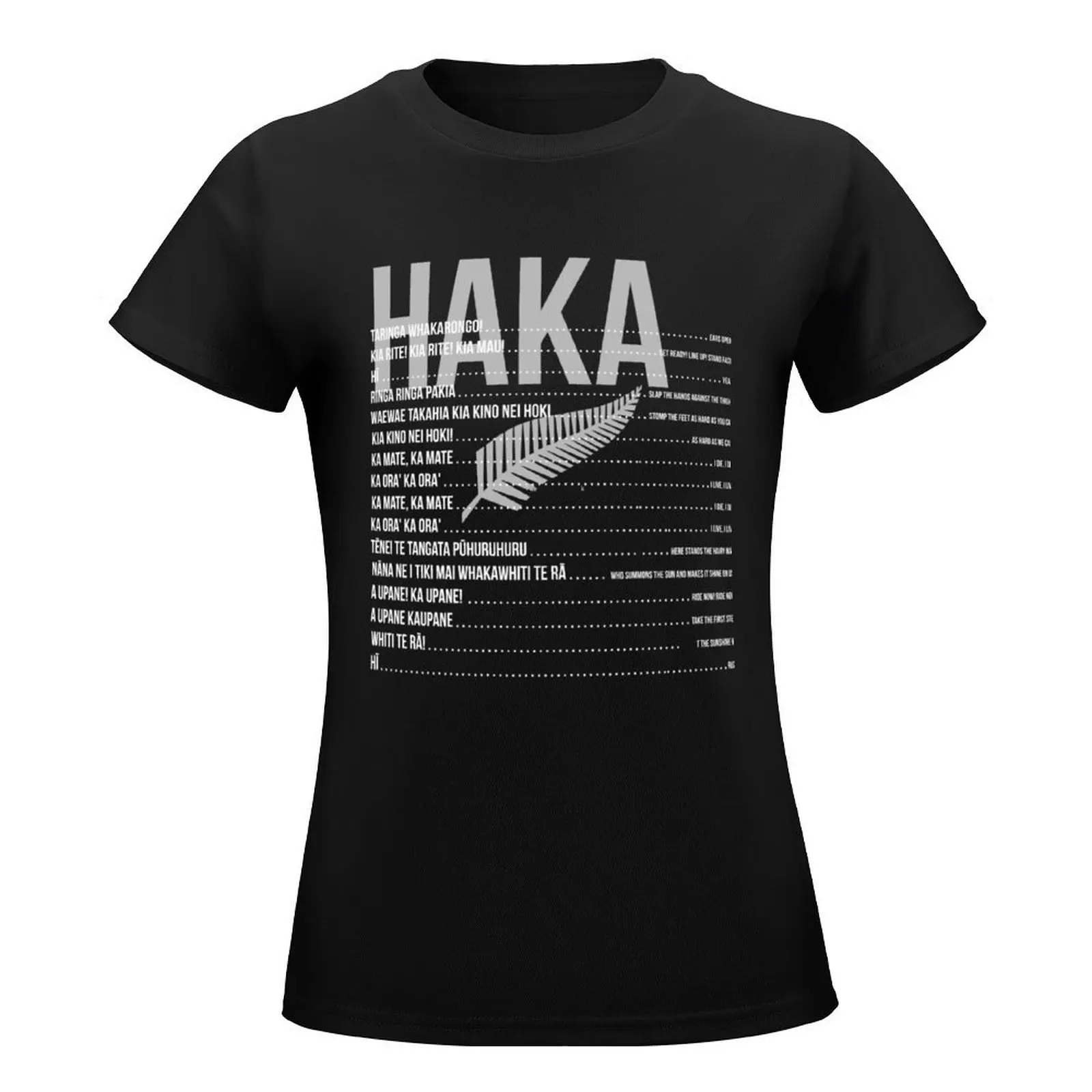 Haka Translation New Zealand T-Shirt customizeds summer tops t-shirt dress for Women plus size