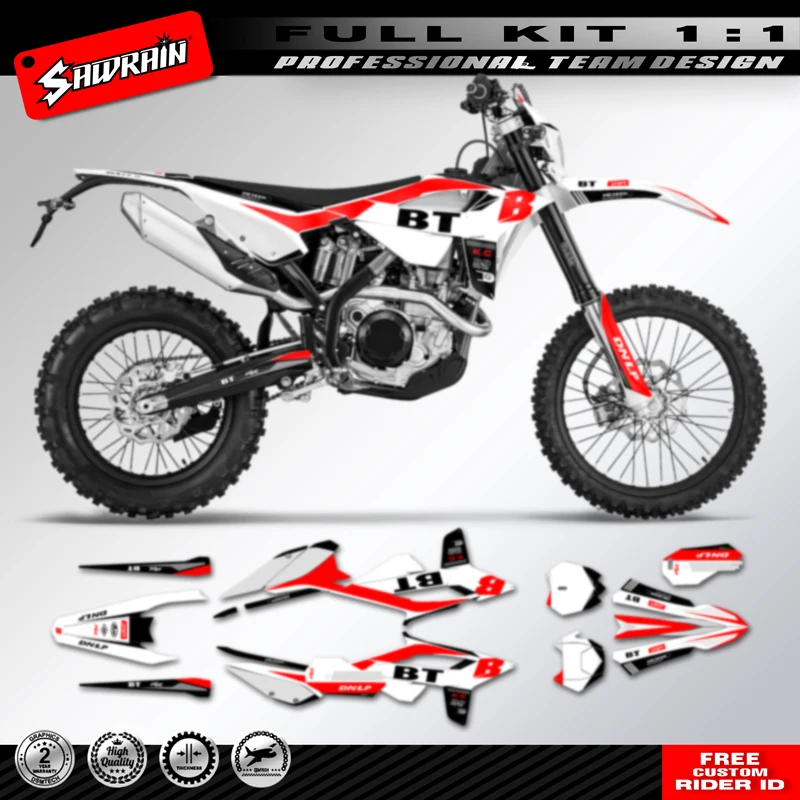 

Sawrain Motorcycle Sticker Custom Team Graphics Decals Kit For Beta RR 2020 2021 2022 Red White