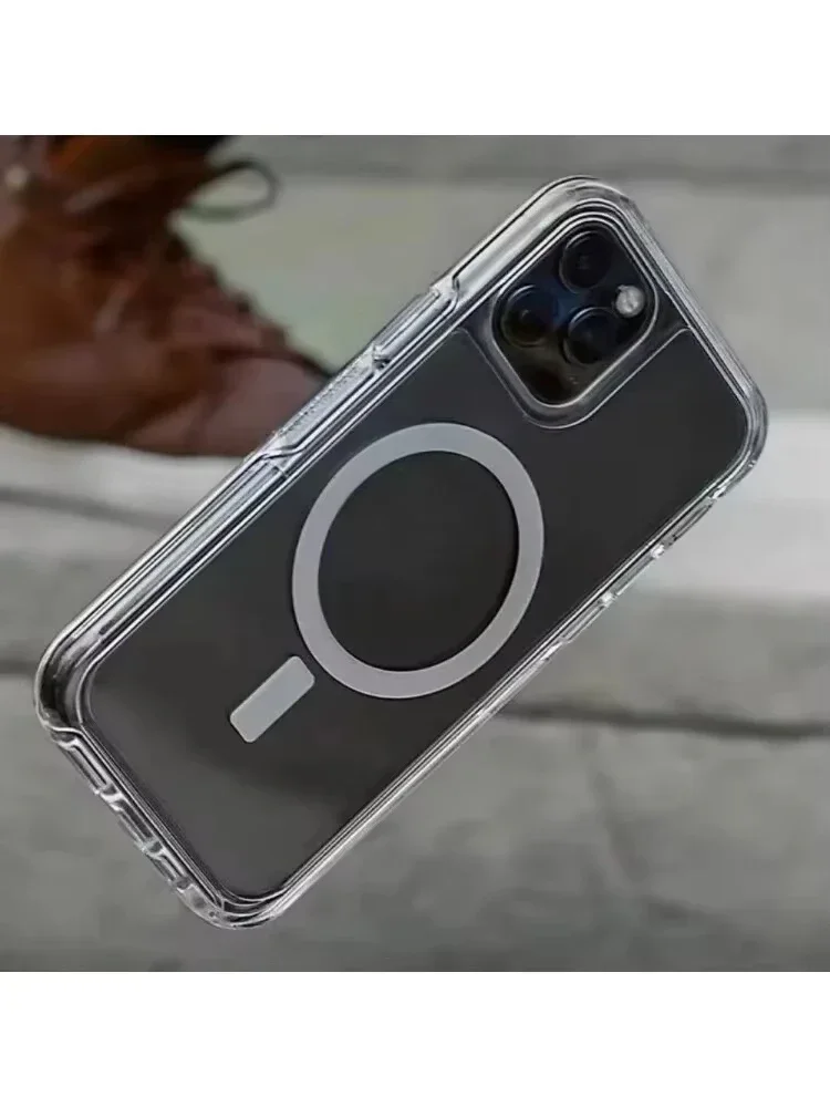 حافظة جديدة مضادة للسقوط Otter-Box MagSafe Series صندوق متماثل شفاف لهاتف iPhone 16 15 14 13 12 Pro Max 16 15 14 Plus