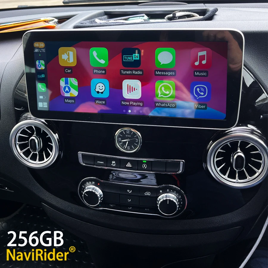 

256GB 12.3Inch 2Din Car Radio Android 13 Screen Carplay For Mercedes Benz Vito 116 2016 Stereo GPS Navigation DSP Video Player