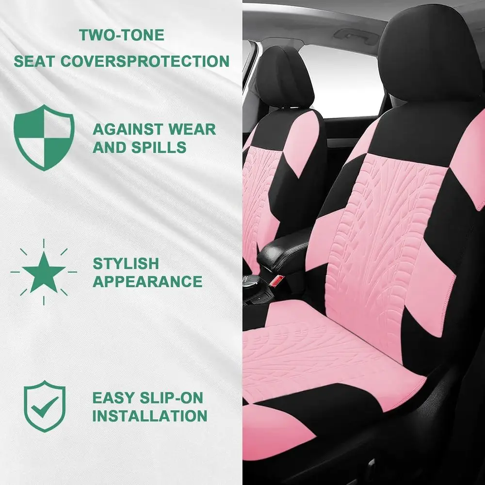 21 قطعة من أغطية مقاعد السيارة مجموعة كاملة للنساء، أغطية مقاعد السيارة لسجادات أرضية السيارة، طباعة إطارات ثلاثية الأبعاد مع إسفنجة مركبة 5 مم للسيارات #5