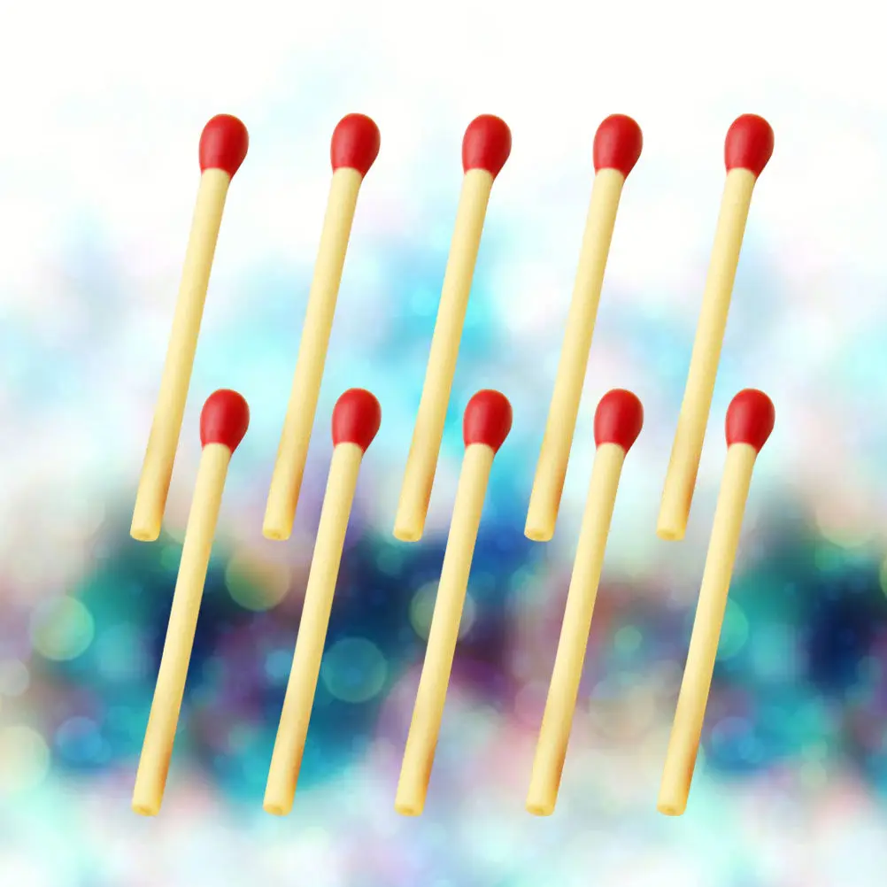 

20Pcs Matchstick Ballpoint Pen Kids Creative Writing Tool Smooth Ink Flow Supply Gift for Pupils and Students