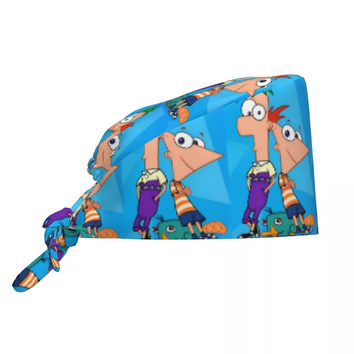 

Регулируемая рабочая шапка Perry The Platypus на заказ для женщин и мужчин, шапочки для скраба Phineas and Ferb, скраб для медсестер, доктор, хирург, кепка для медсестры
