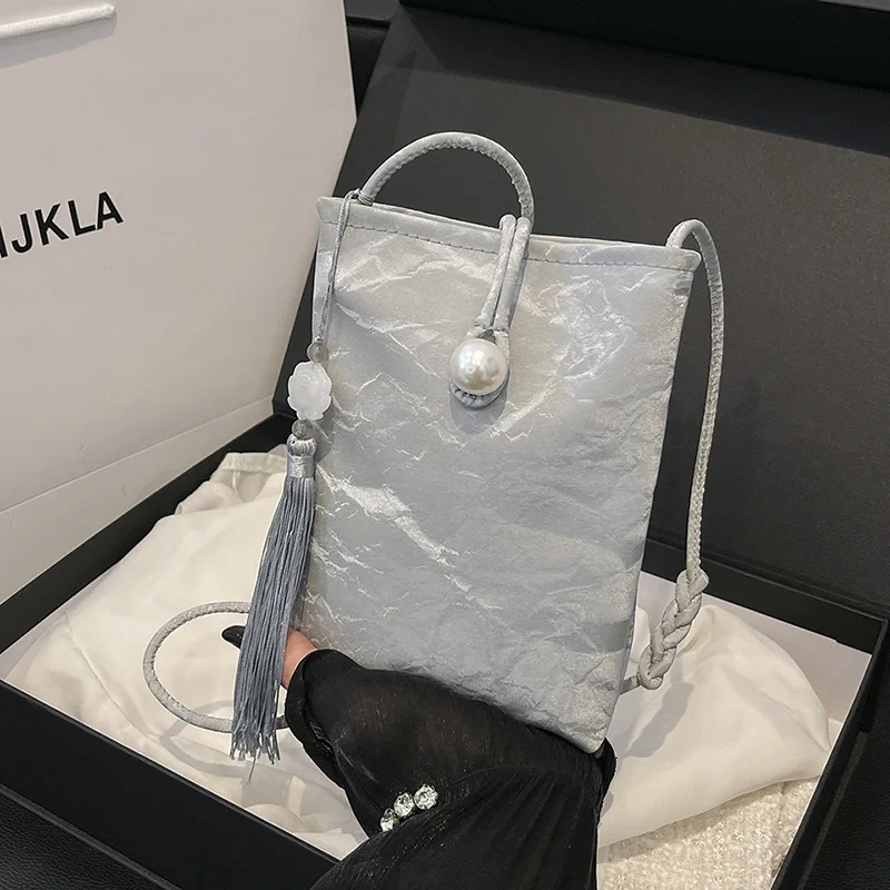

Сумка через плечо для женщин Легкая сумка через плечо Жемчужная сумка для телефона Кошелек и сумки Дизайнерские сумки Сумка Женская Bolsos De Mujer
