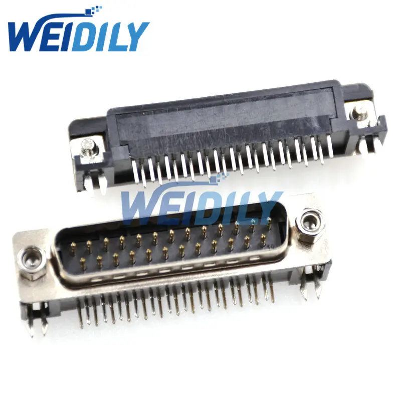 2PCS DB9 DB15 DB25 DB37 VGA Adapter Socket 2Rows 3Rows Blue Parallel Port 15 Pin D Sub PCB 90 Degree Female Connector Socket