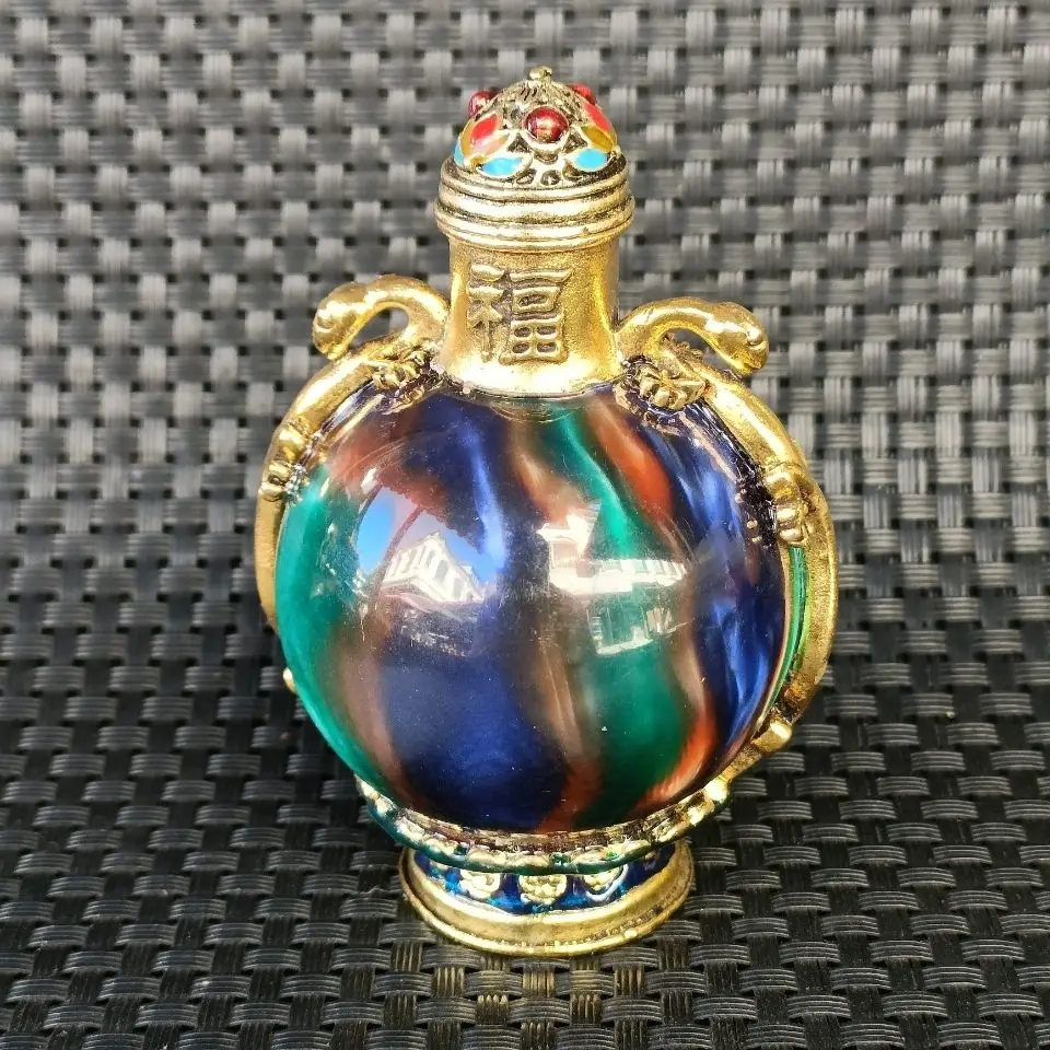 

Retro colorful Snuff Bottle mini bottle ﻿