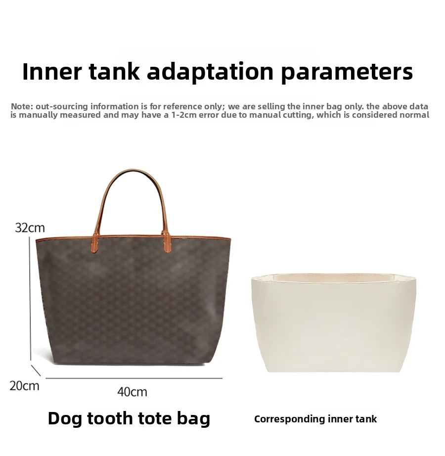 Bag Organizer Insert  For Goyard Tote Bag Lightweight Bag Insert Storage Waterproof Dupont Paper Bag Support Bag Accessories
