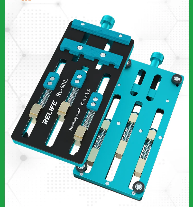Motherboard Fixture RELIFE RL-601L/Bouble-Solt And Three-Axis Motherboards Fixture/Mobile PCB Fixture/Chips Fixture Repair plate