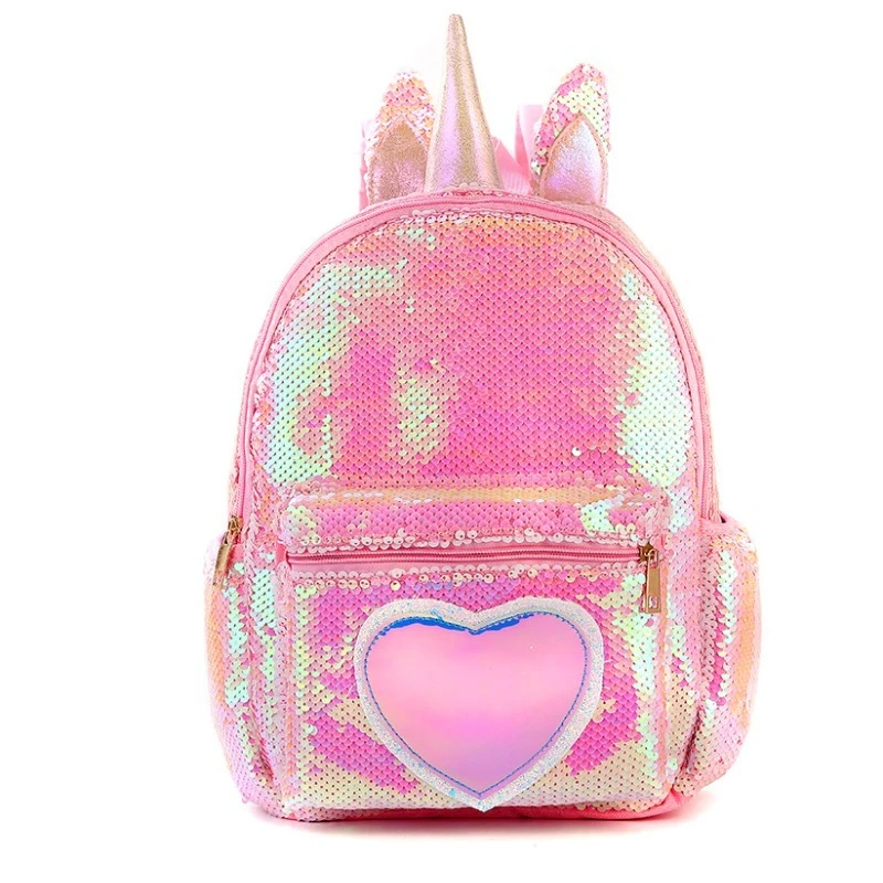 New Backpack for Children Girls Unicorn Sequin Backpack Cartoon Cute Backpack Girl Fashionable Waist Bag Mochila Infantil Menina