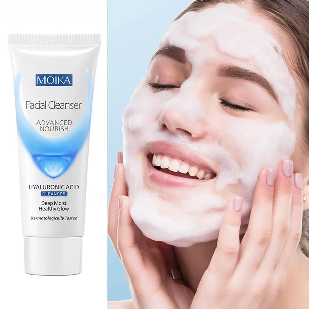 

80g Facial Foaming Cleanser Deeply Cleansing Oil Control Moisturizing Blackhead Removal Skin Care Face Wash Foam Cleanser