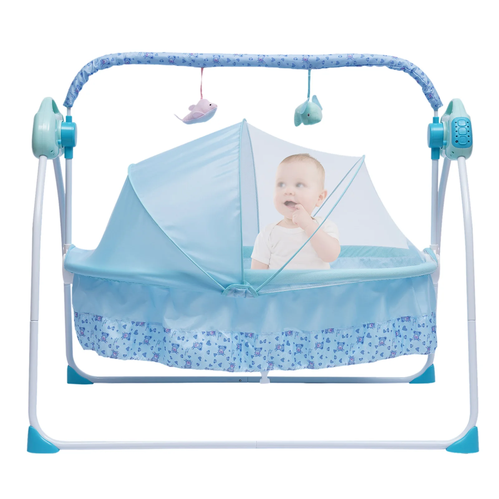 Łóżeczko do łóżeczka dziecięcego Inteligentny Bluetooth Newborn Automatic Swing Bouncer Bed (bateria nie obejmuje)