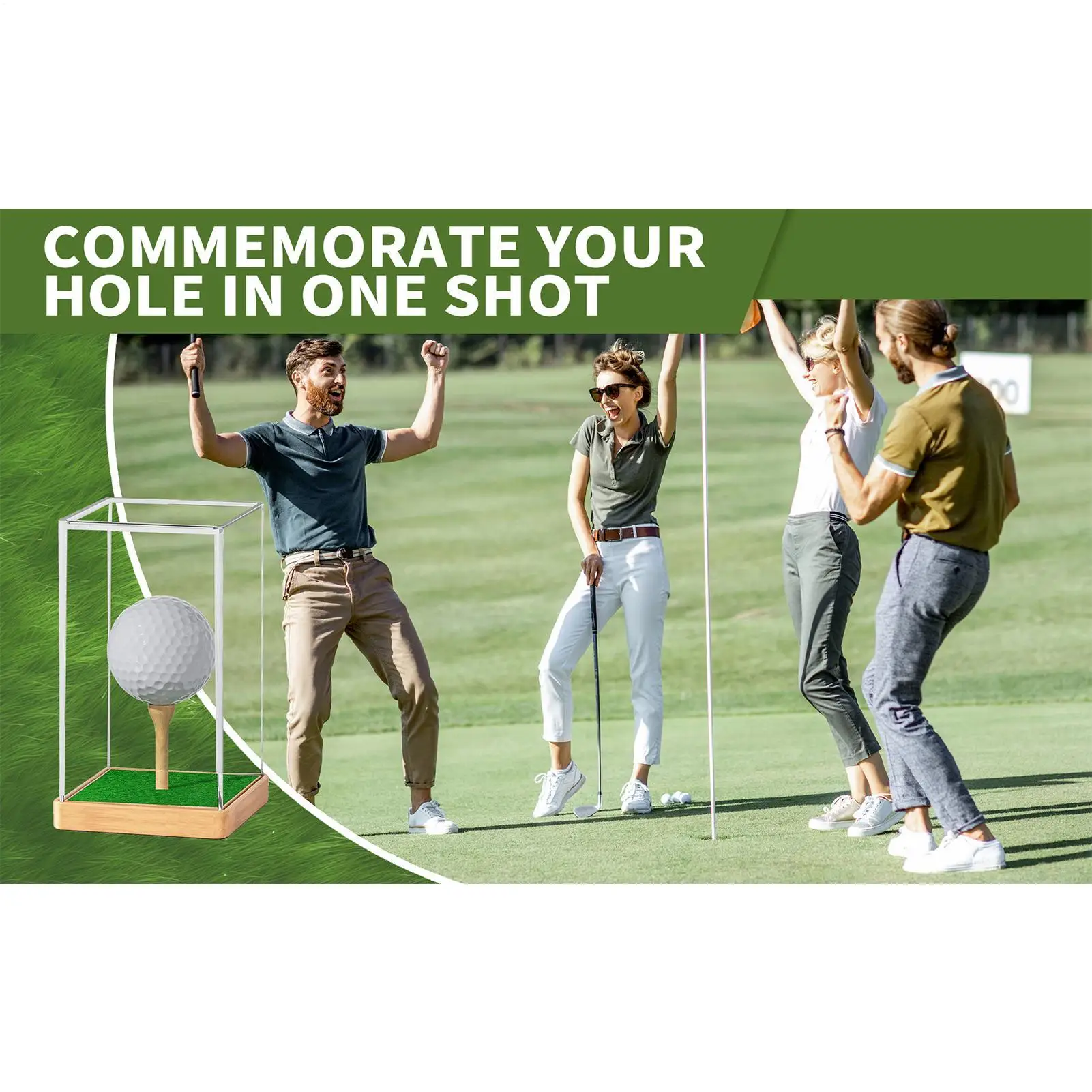 Golf Ball Case Acrylic Protection Showcase Golf Ball Stand Display For Lover Family Home clear golf ball case