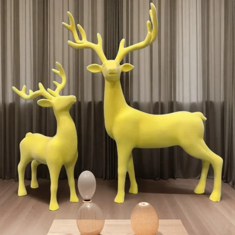 

Light luxury style modern deer ornaments, living room TV cabinet wine cabinet moving house gifts, home decorations
