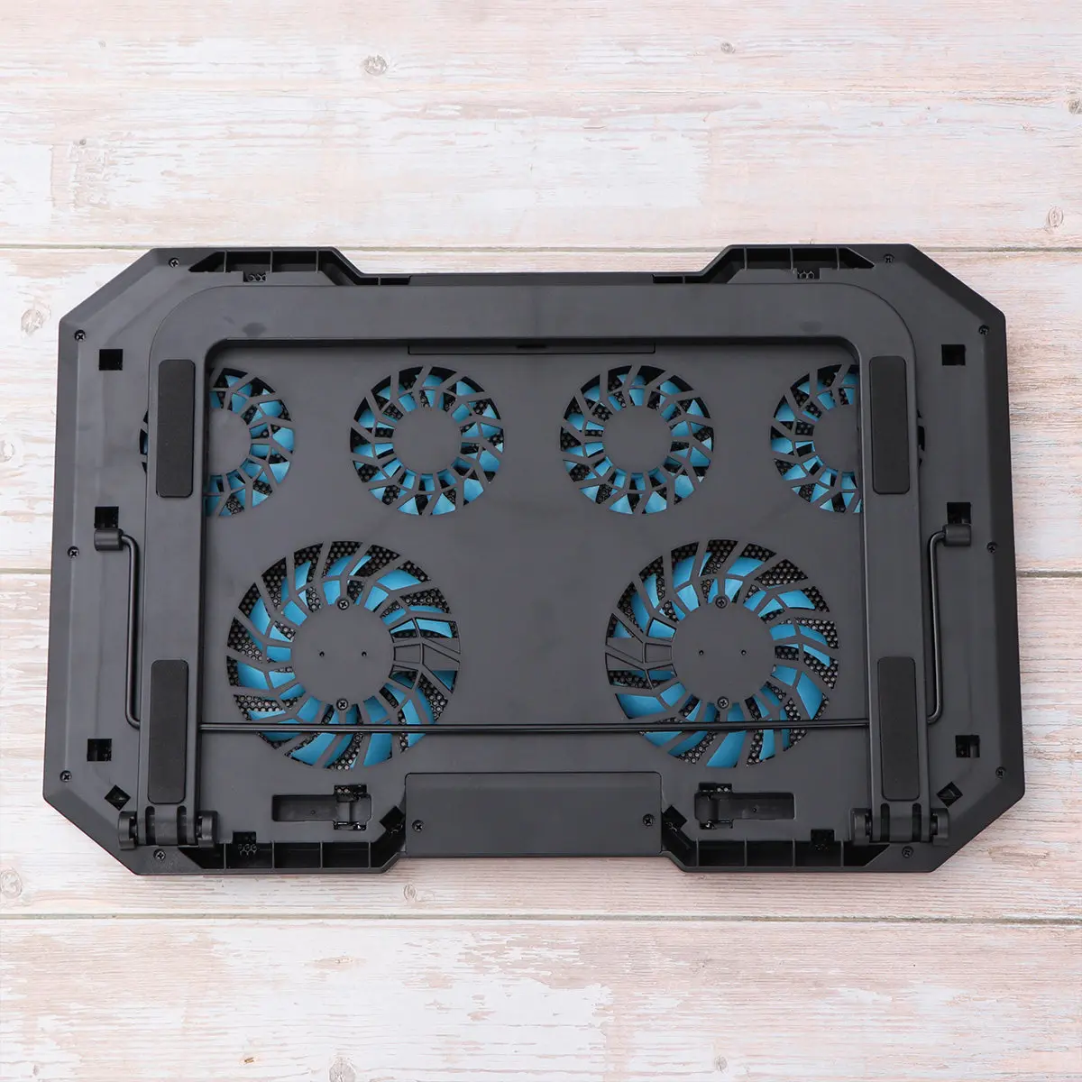 

6-Fan Laptop Cooling Pad with Rgb LED Breathing Light Dual USB Ports 7-Height Adjustable Stand for 18 Inch and Under Notebooks