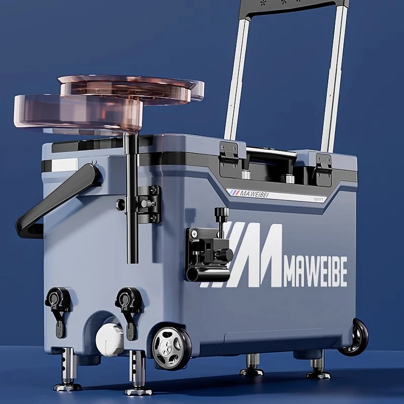 

Многофункциональный легкий ящик для рыбалки на открытом воздухе, портативный регулируемый по высоте ящик для рыболовных снастей, оборудование, принадлежности для снастей