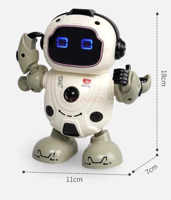หุ่นยนต์เต้นได้ของเล่นเรืองแสงไฟฟ้าสำหรับเด็กชายและเด็กหญิงอายุ2-3ปี