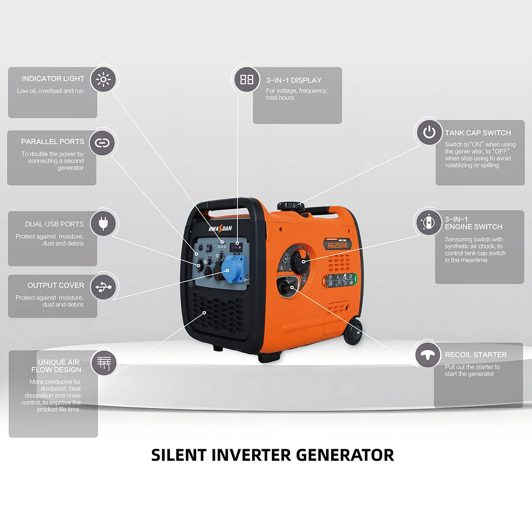 5kw Gas Generator For Home Electric Super Quiet With Remote Start Single Phase 60Hz Frequency EPA Certified DC AC Output