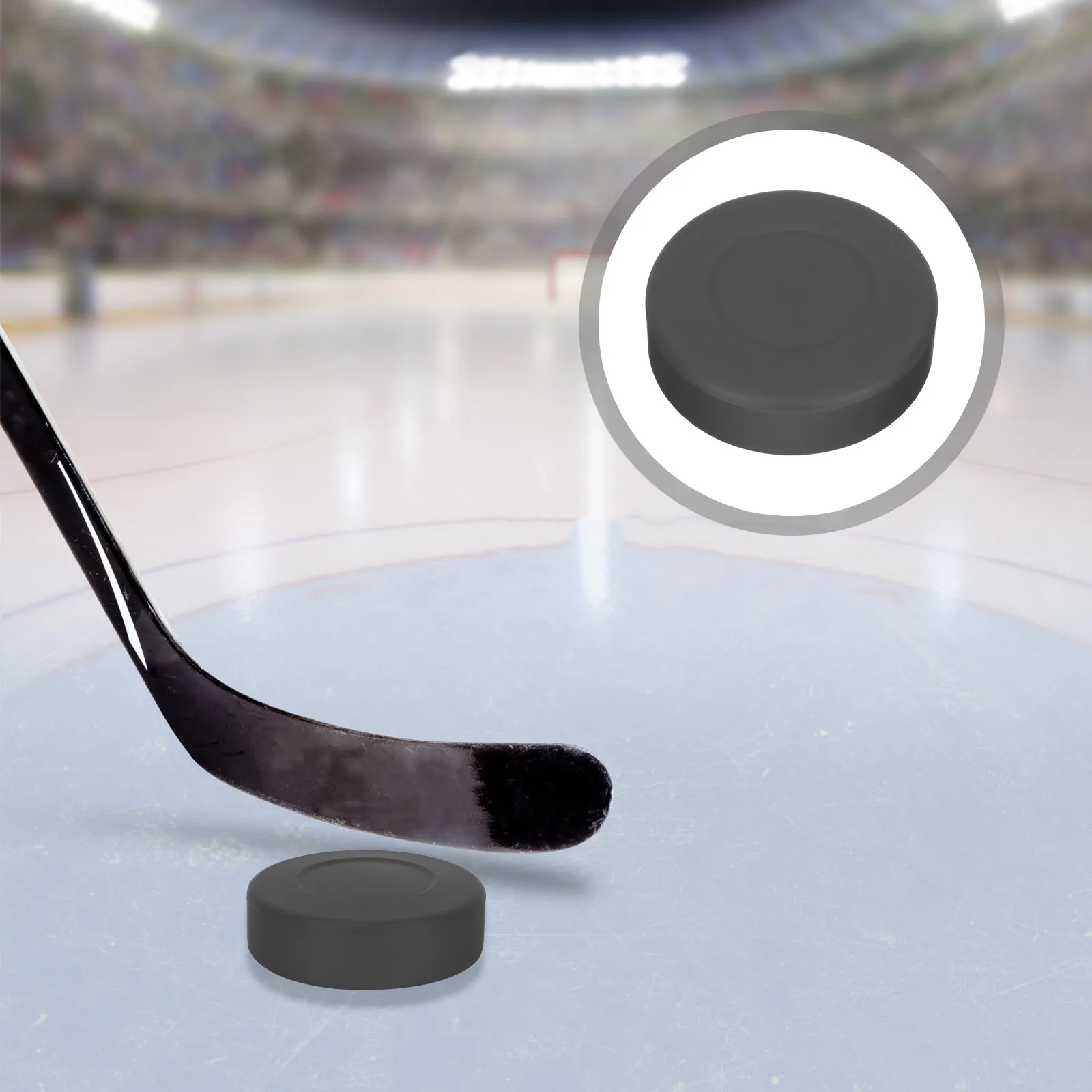 4Pcs Ice Hockey Pucks Rubber Training Supplies for Practice Competition Low Friction Speed Consistency Suitable for Adults