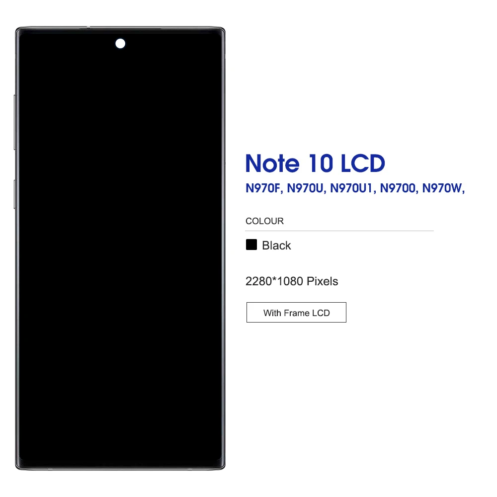 Display Note 10 With Frame Replacement Parts, For Samsung Note 10 N970F Note10 N970 N9700 LCD Touch Screen Digitizer Assembly