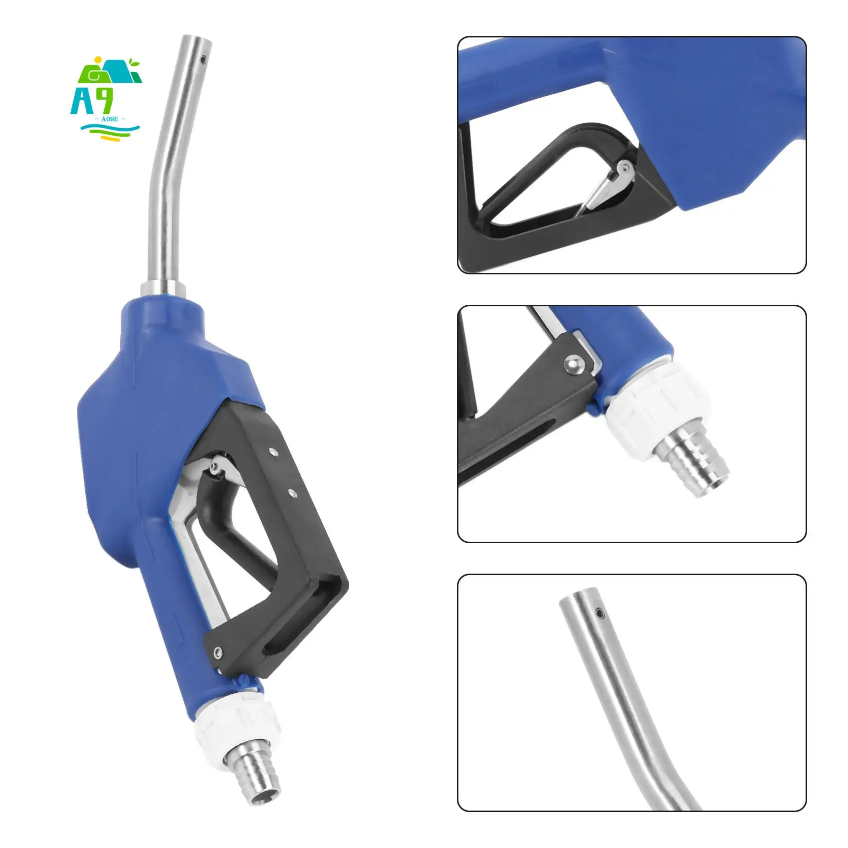 

A09E-3/4 дюйма NPT автоматическая насадка DEF/Adblue из нержавеющей стали с поворотным перекачивающим насосом DEF, автомобильный топливный пистолет, ручная/автоматическая насадка, антити