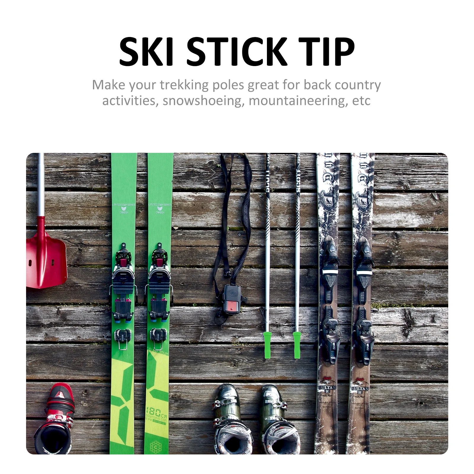 

Wearable Trekking Poles Tip Protector Hiking Stick Tips Rubber Feet For Hiking Poles Walking Accessories