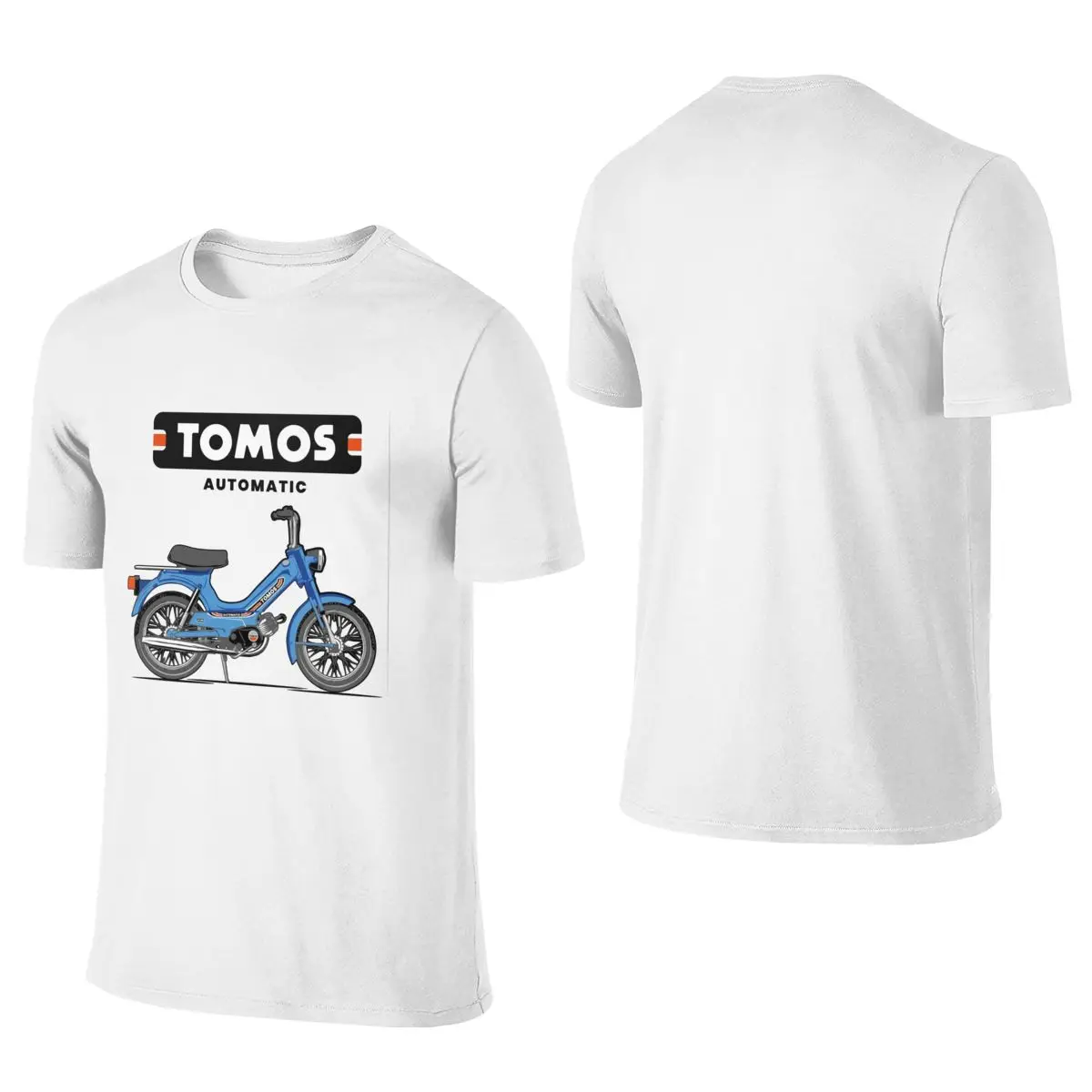 Tomos Moped T-Shirt Summer T Shirt Cotton Short Sleeve Tops Tees TShirt Clothing