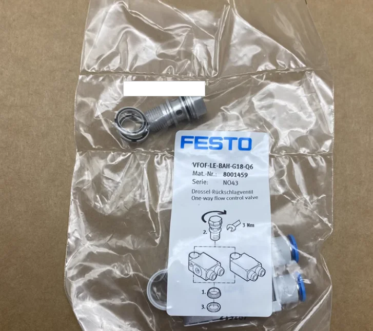 

New Original FESTO one-way valve GRXA-HG-1/8-QS-6 525668 VFOF-LE-BAH-G18-Q6 8001459