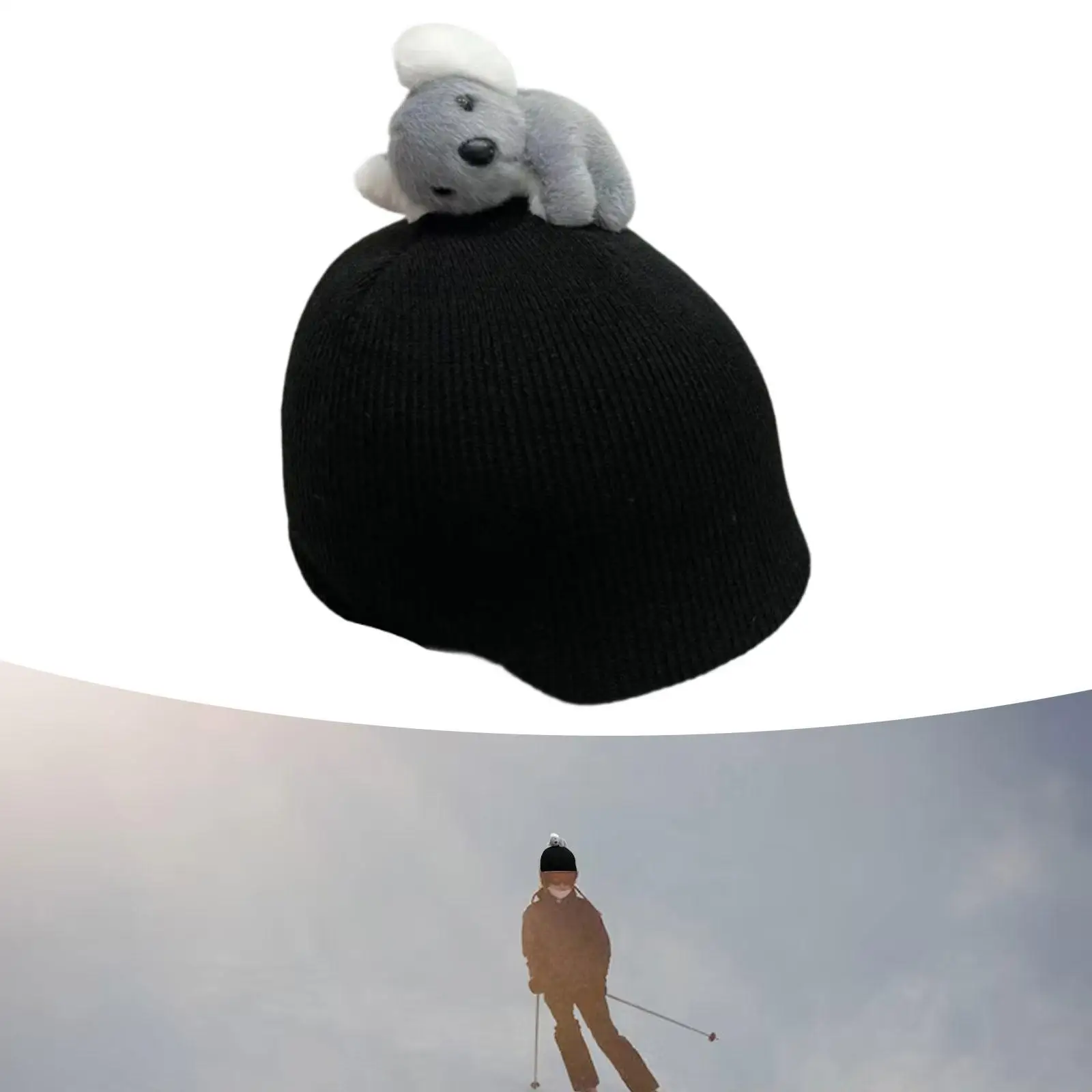 Koala Snow Ski Funda para casco Snowboard de invierno Preciosa decoración para casco de esquí