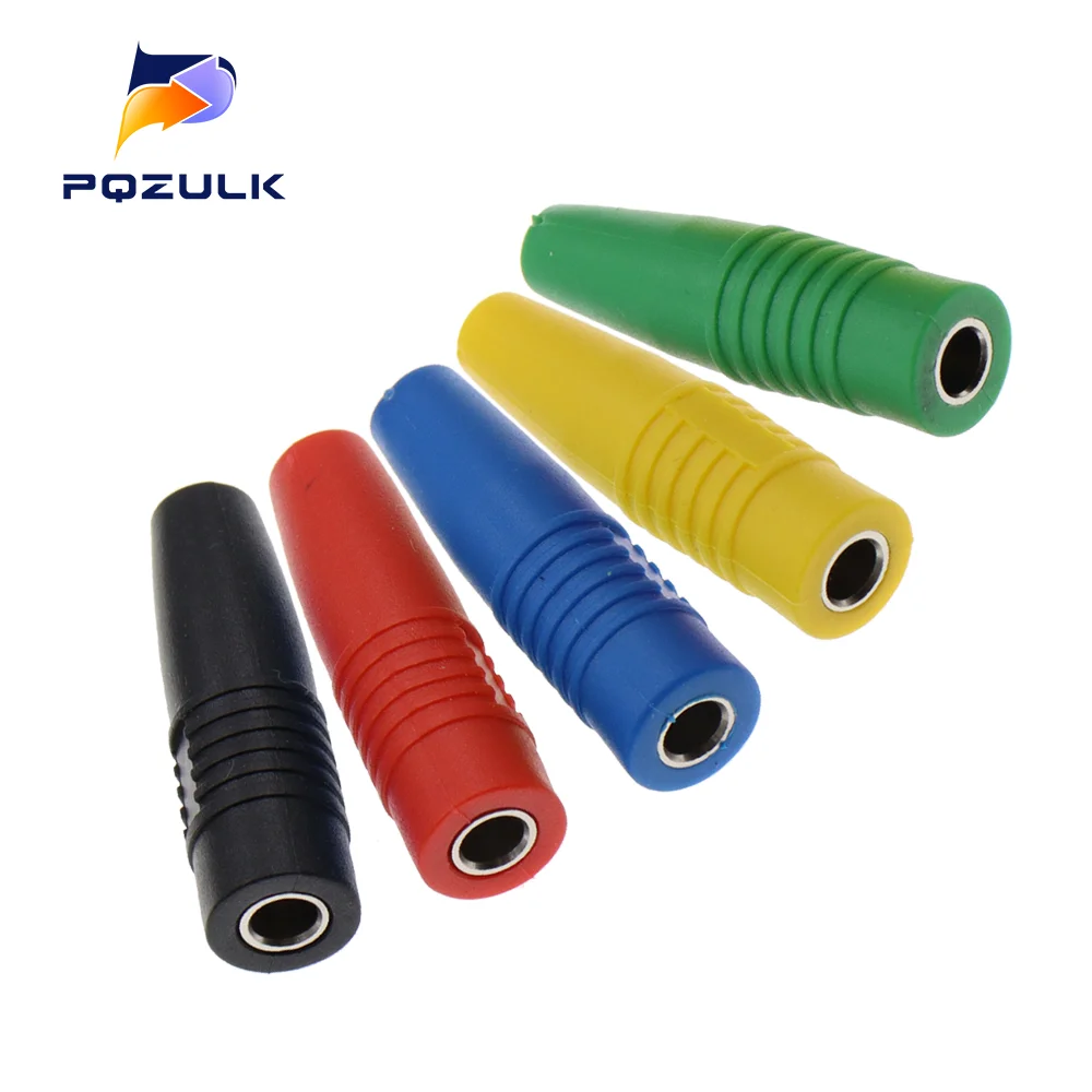 

100PCS 4MM Banana Socket female adapter extension Insulated Banana Plug Coupler Connector