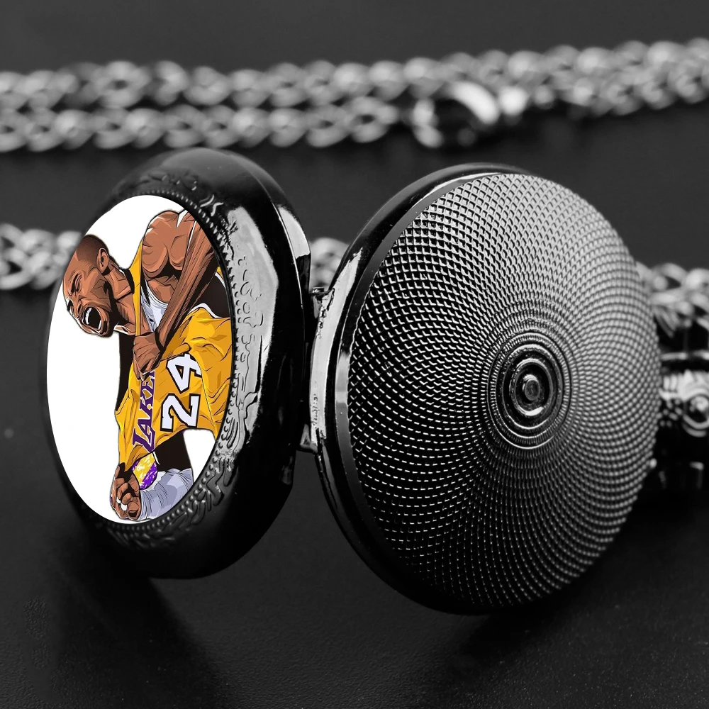 Must-have for basketball fans - limited edition basketball star quartz pocket watch, accurate timing