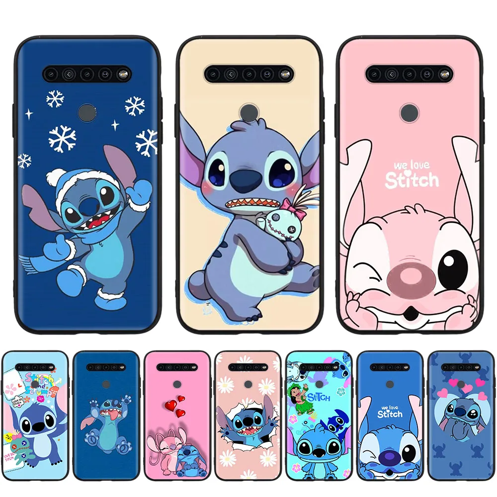 Stitch Black Case for Samsung Galaxy S7 S8 S10E Edge J2 Prime J4 Core J5 J6 Plus J7 Duo J8 Pro