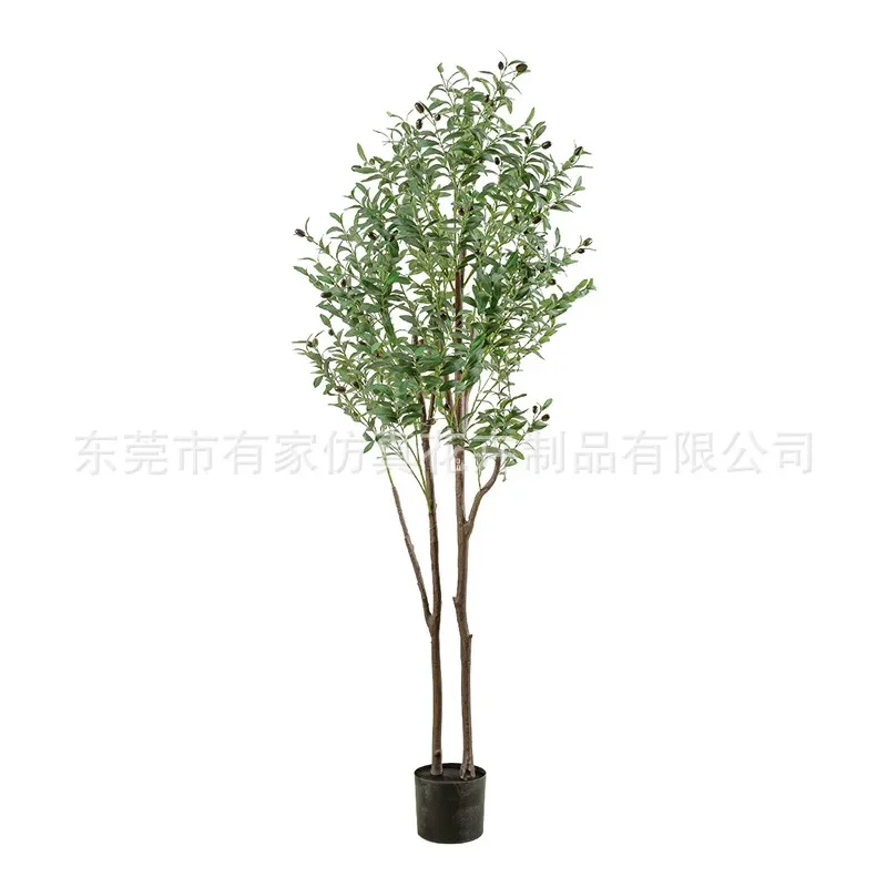 Nordic Artificial Olive Tree Potted Plant Fake Greenery Home Decor Removable Simulation Tree for Window Display Interior