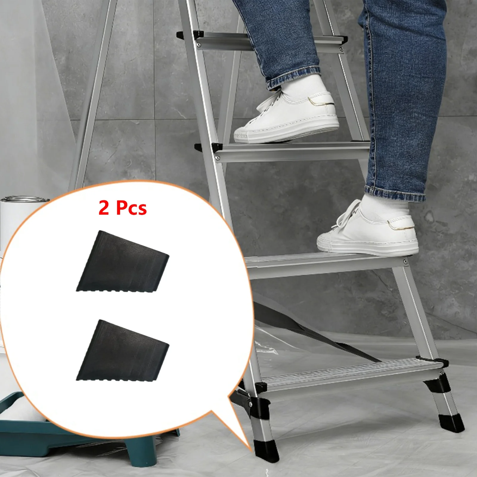 

2/4Pcs Step Ladder Feet Covers Versatile Ladder Leg Covers Non-Skid Ladder Pads Rubber Foot Pad Insulating Foot Sleeve