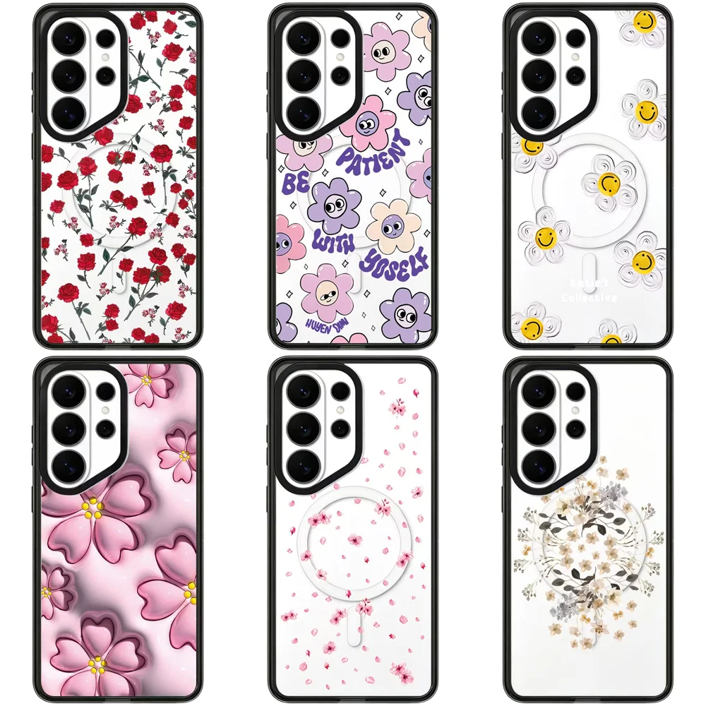 6052054 Acrylic Magnetic Case: Compatible with Samsung Galaxy S23 U S24U S25 S26 Ultra S25+ S26 Plus Shell