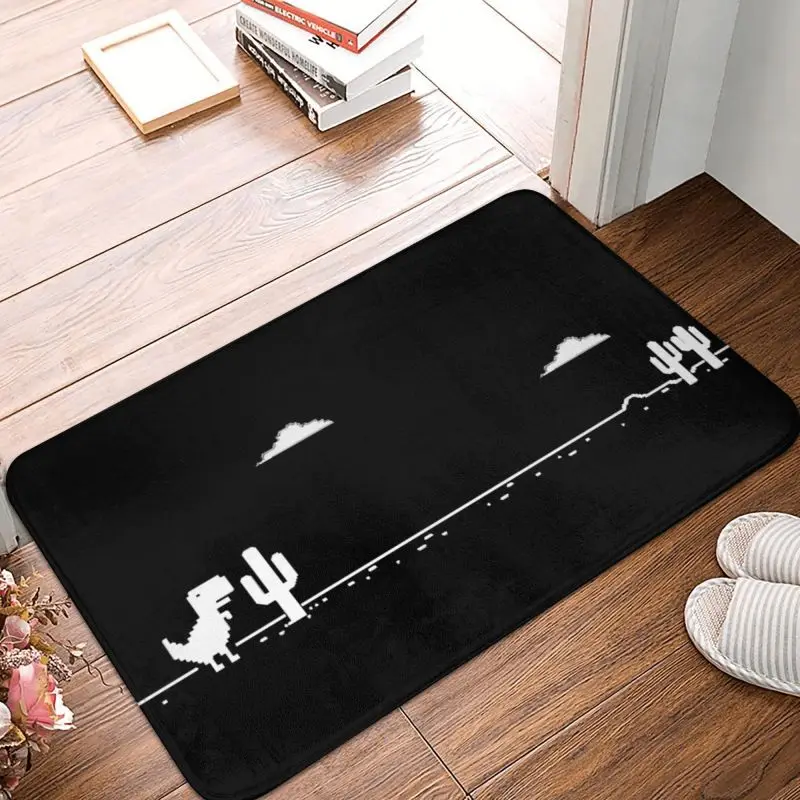 Custom Funny Offline No Internet Dinosaur Doormat Anti-Slip Entrance Kitchen Bathroom Floor Door Mat Dino Geek Garage Carpet Rug