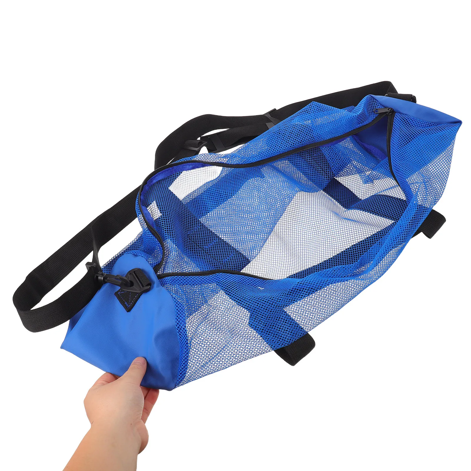 Mesh Beach Shoulder Bag Round Drawstring Quick Dry Lightweight Large Capacity Foldable Ventilated Diving Equipment Tote