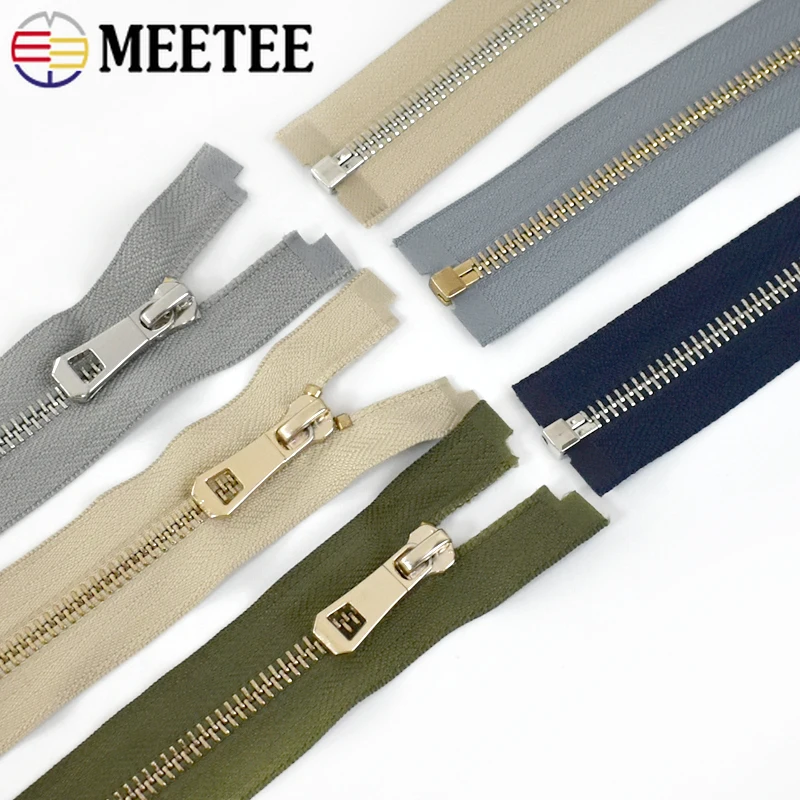 35-85 سم 5 #   سحابات معدنية مفتوحة نهاية الخياطة البريدي الشريط الذهب الشظية الأسنان المفتوحة نهاية سستة إصلاح DIY بها بنفسك أكياس الملابس الخياطة الملحقات