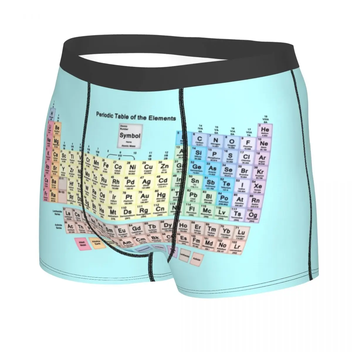 Custom Periodic Table With All 118 Element Names Boxers Shorts Men's Science Chemistry Chemical Briefs Underwear Cool Underpants