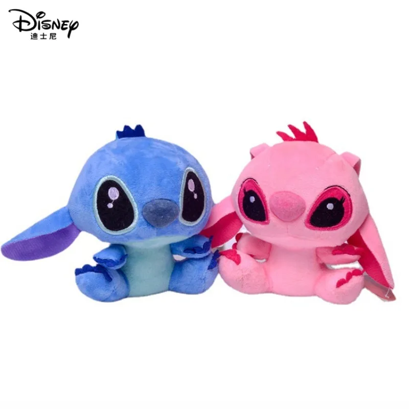 10cm Disney Lilo ve dikiş dolması bebekler hayvanlar peluş Anime oyuncak şekil araba çantası süslemeleri kolye oyuncak bebekler için çocuklar için