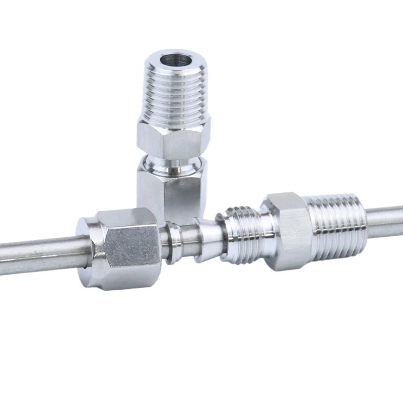 

Through Hole 1/8 1/4 3/8 1/2" BSP NPT Male 1/16 2 3 6mm Compression Union 304 316 Stainless Pipe Fitting For Thermocouple sensor