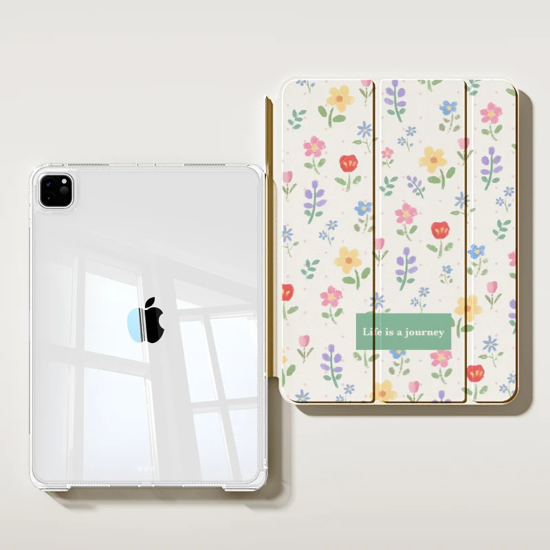 

for iPad A16 2025 Air 7 13 M3 Case for iPad 10th 10.9 2024 Pro 11 13 Case for Air 4 5 Funda Cute Patterns Flower design Case