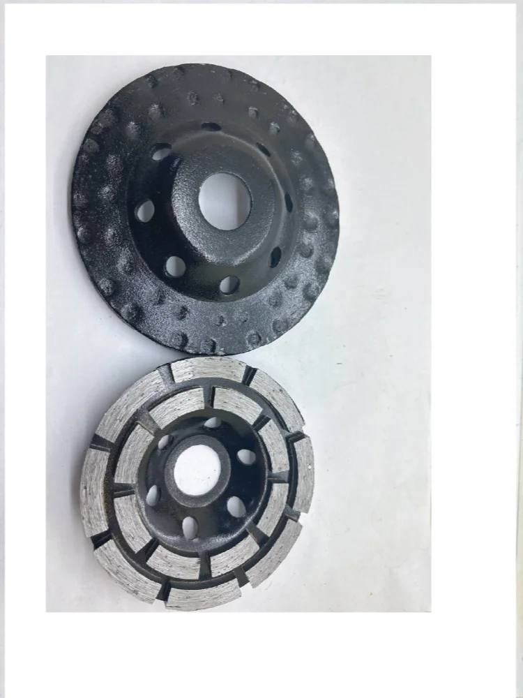 كأس الماس عجلة طحن الخرسانة 125 مللي متر 100 مللي متر صف مزدوج الماس زاوية طاحونة كأس القرص للخرسانة حجر السيراميك توربو