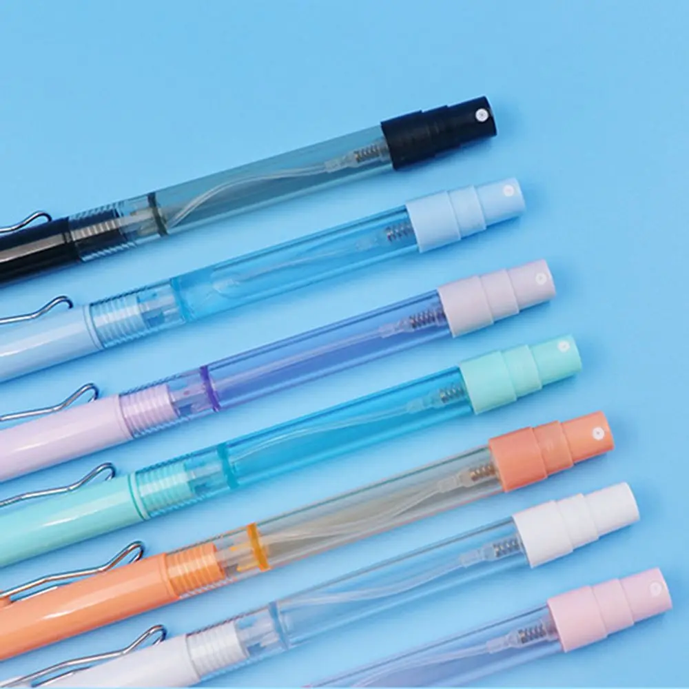 

Travel Refillable Bottle Office Stationery Supplies Writing Tool Pump Sprayer Signing Pen Spray Pen Gel Ink Pens Spray Gel Pen