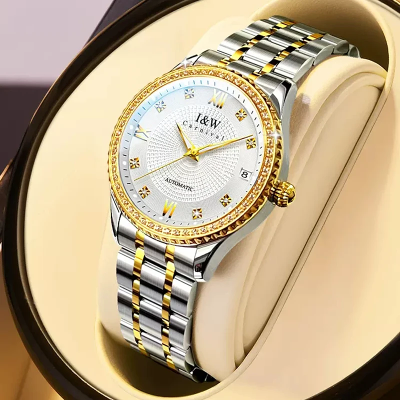 Carnival Brand High-end IW Series Women Mechanical Watches MIYOTA Automatic Watch Sapphire Stainless Steel Waterproof Wristwatch