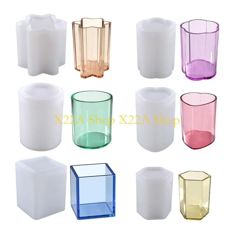 قالب سيليكون شمعة فريد من نوعه لفرش مكياج الجص اليدوي المصنوع يدويًا.