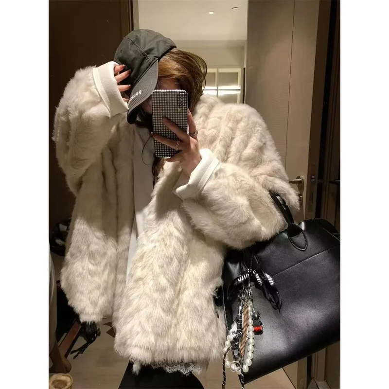 2026 Autumn Winter New Lazy Style Fur Integrated Coat for Women Environmentally Friendly Mink fur Coat Grass Mink fur Coat
